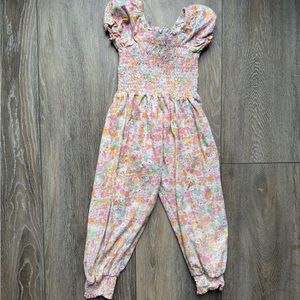 SweetHoney Floral Smocked Romper